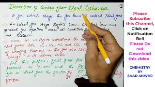 Deviation of Gases from Ideal BehaviourCompressibility FactorIdeal and NonIdeal GaesesUrdu\Hindi [upl. by Farlee]