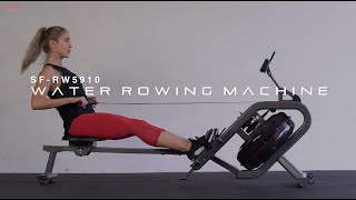 Sunny Health amp Fitness SFRW5910 Water Rowing Machine [upl. by Nagirrek]