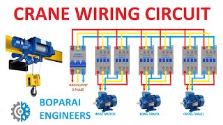 EOT Crane Wiring Circuit electrical motor wiring circuit mcb crane hoist electrician work [upl. by Eidassac]