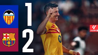 VALENCIA CF 1 vs 2 FC BARCELONA  LALIGA 202425 MD01 [upl. by Sabec]