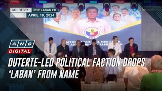 Duterteled political faction drops ‘Laban’ from name  ANC [upl. by Arrej]