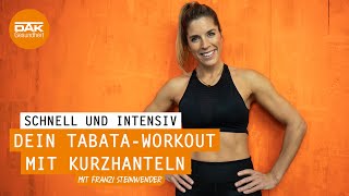 TabataWorkout mit Kurzhantel  fitmitfranzi  DAKGesundheit [upl. by Aynekat]