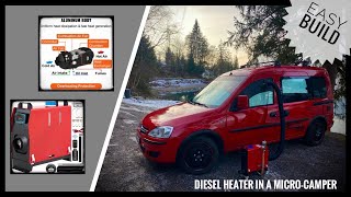 8KW Diesel Heater  MicroCamper  Vanlife [upl. by Brocky760]