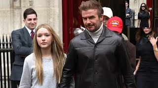 Aww Victoria Beckham’s Chic Black Dress amp David’s Bond with Harper Shine in Paris [upl. by Leik]