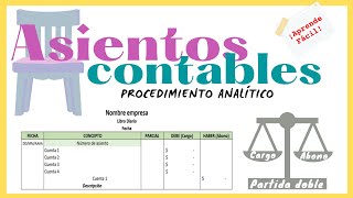 CÓMO HACER ASIENTOS CONTABLES Procedimiento Analítico ✅ APRENDE FÁCIL📝 [upl. by Ebba]