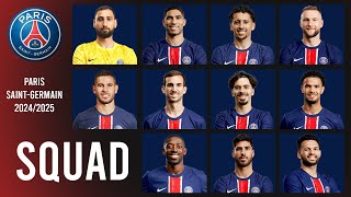 Paris SaintGermain Squad 20242025  Ligue 1 [upl. by Naus833]