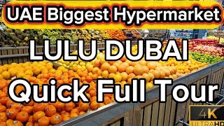 DUBAI 4K Lulu Famous Indian Hypermarket  Walk Through  Prices [upl. by Terej]