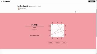 AI Solve New York Times Daily Letter Boxed Puzzle 11132024 ASMR [upl. by Silvie]