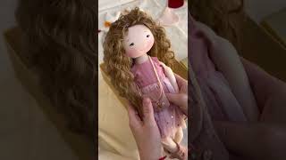 DIY Doll with wardrobe  Inspired by Waldorf  Doll with Long Hair clothdoll [upl. by Kerred]