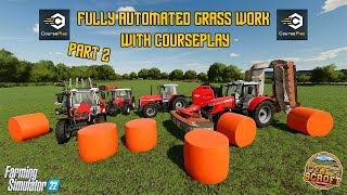 Automated Grass Work amp Custom Fields  How To Use CoursePlay Part 2  FS22 [upl. by Yelsiap454]