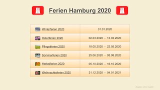 Ferien Hamburg 2020 [upl. by Neel]