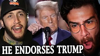 Faze Banks Is Endorsing Donald Trump  Hasanabi Reacts [upl. by Cartwright]