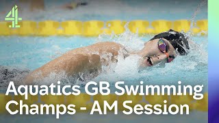 Live Aquatics GB Swimming Championships  Day 1  AM Session [upl. by Reinar]