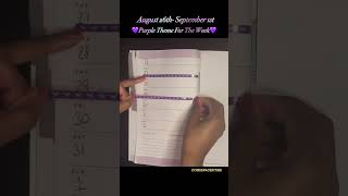 💜 August 26 Weekly Planning DOMSSPACEINTIME planwithme weeklyspread weeklyplanning plannergirl [upl. by Auqinahs]