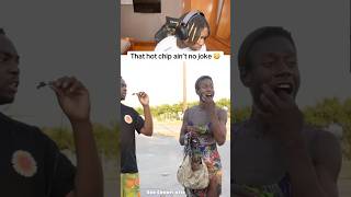 That hot chip keep teaching lessons to the community😭💚reactions fyp funnyvideo laugh chips [upl. by Ylime]