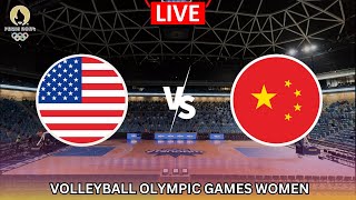 LIVE🔴 USA vs CHINA  Women volleyball  Olympic Games [upl. by Elletnwahs828]