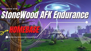 Fortnite STW Stonewood endurance build AFK  Homebase  Fortnite Save The World [upl. by Anatnom]