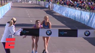 Marathoner heroically finishes Dallas Marathon with help of fellow runner  ESPN [upl. by Groark]