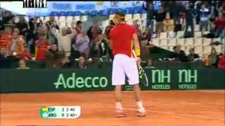 Davis Cup 2011  Nadal vs Monaco  Points of the match [upl. by Deborah987]