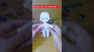 Very beautiful Diy doll dress up 🤩 shorts viralshorts diy art dolldressup taraartandcraft [upl. by Tterab]