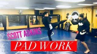 Scott Adkins Pad Work Dec 2017 [upl. by Neenad]