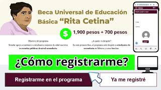 ¡Regístrate exitosamente BECA UNIVERSAL DE EDUCACIÓN BÁSICA quotRITA CETINAquot videotutorial 2024 [upl. by Grimaud]