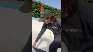 1st sesh at Pomegranthony poolskating skateboarding [upl. by Sdlonyer337]