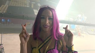 Why Sasha Banks has her fingers crossed May 30 2016 [upl. by Zilada]