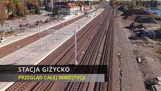 Giżycko  Przebudowa Stacji Kolejowej  Cała stacja  Linia nr 38  19102024  Widok z drona 4K [upl. by Reichert]