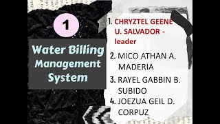 BSIT 11 Water Billing Management System [upl. by Duile]