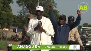 Legislatives 2024  Passage du President Amadou Ba à Diannah Malary… [upl. by Benoite747]