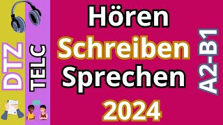 DTZ TELC A2B1 Hören Schreiben amp Sprechen Modelltest 2024 [upl. by Riva]