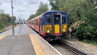 Class 455 departs Hampton Court [upl. by Enylcaj]