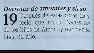 1 Crónicas 1920 Derrotas de amonitas y sirios 1 Tesalonicenses 1 Ejemplo de los tesalonicenses [upl. by Gausman]