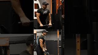 Straight Bar Cable Pushdown Demonstration For Beginners  Triceps Gym Exercise For Muscle Building [upl. by Etteb]