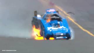 John Forces Brutal Crash at NHRA Virginia Nationals [upl. by Luht]