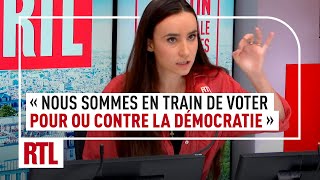 Législatives 2024  quotNous sommes en train de voter pour ou contre la démocratiequot [upl. by Eirased]