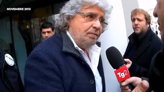 Beppe Grillo i mediocri professionisti della politica  Punto stampa a Matera [upl. by Ostap477]