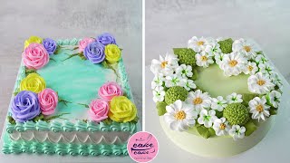 Daisy Flower Cake Decorating Ideas and Rose Flower Cake Design [upl. by Adnahsal]