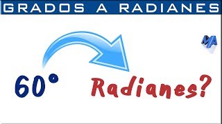 Convertir grados a radianes Ejemplo 1 [upl. by Nylaret85]