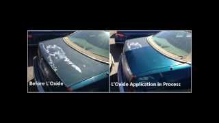 Photo montage  Before and After Treatment of Oxidized Car Paint with Oxide Reducing Emulsion [upl. by Marlen]