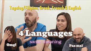 Multiple languages  Speaking Tagalog Greek French amp English all the time  Learn kyriakosmarlene [upl. by Atis764]