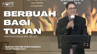 Ibadah Online HOPE Church 29 September 2024 [upl. by Paterson]