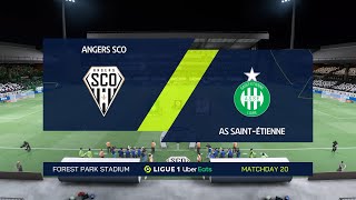 Angers vs St Etienne  26 Jan 22  Ligue 1 20212022 Gameplay [upl. by Boffa]