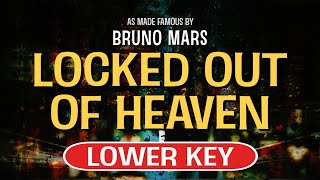 Locked Out Of Heaven Karaoke Lower Key  Bruno Mars [upl. by Zillah]