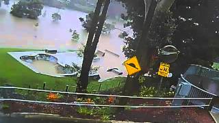 Bellingen Flood Timelapse from Kombu Wholefoods FloodCam February 2013 [upl. by Eilak779]