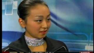 Mao Asada SPampFS Interview  2008 Worlds ESPN [upl. by Kall884]