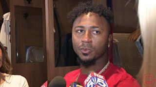 Atlanta Braves second baseman Ozzie Albies talks Ronald Acuña Jr’s seasonending injury [upl. by Ellennaj]