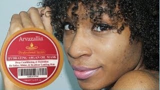 How To Deep Condition Natural Hair using Arvazallia Hair Masque [upl. by Salokin515]