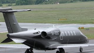 Good Looking Learjet 45 MRBIG  Wet take off  Gloucestershire Airport [upl. by Finstad]